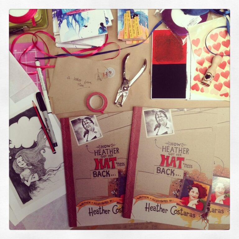 Preparing gift-packs of my newly printed book for my crowd-funding backers.