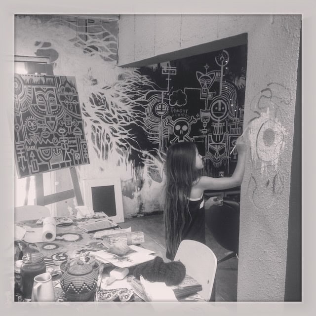 Messy wall-art with my daughter