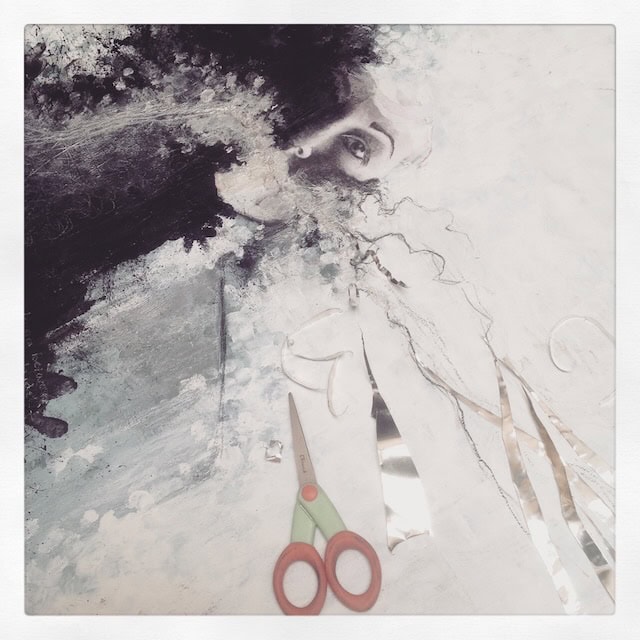 Collage & pewter experiments.